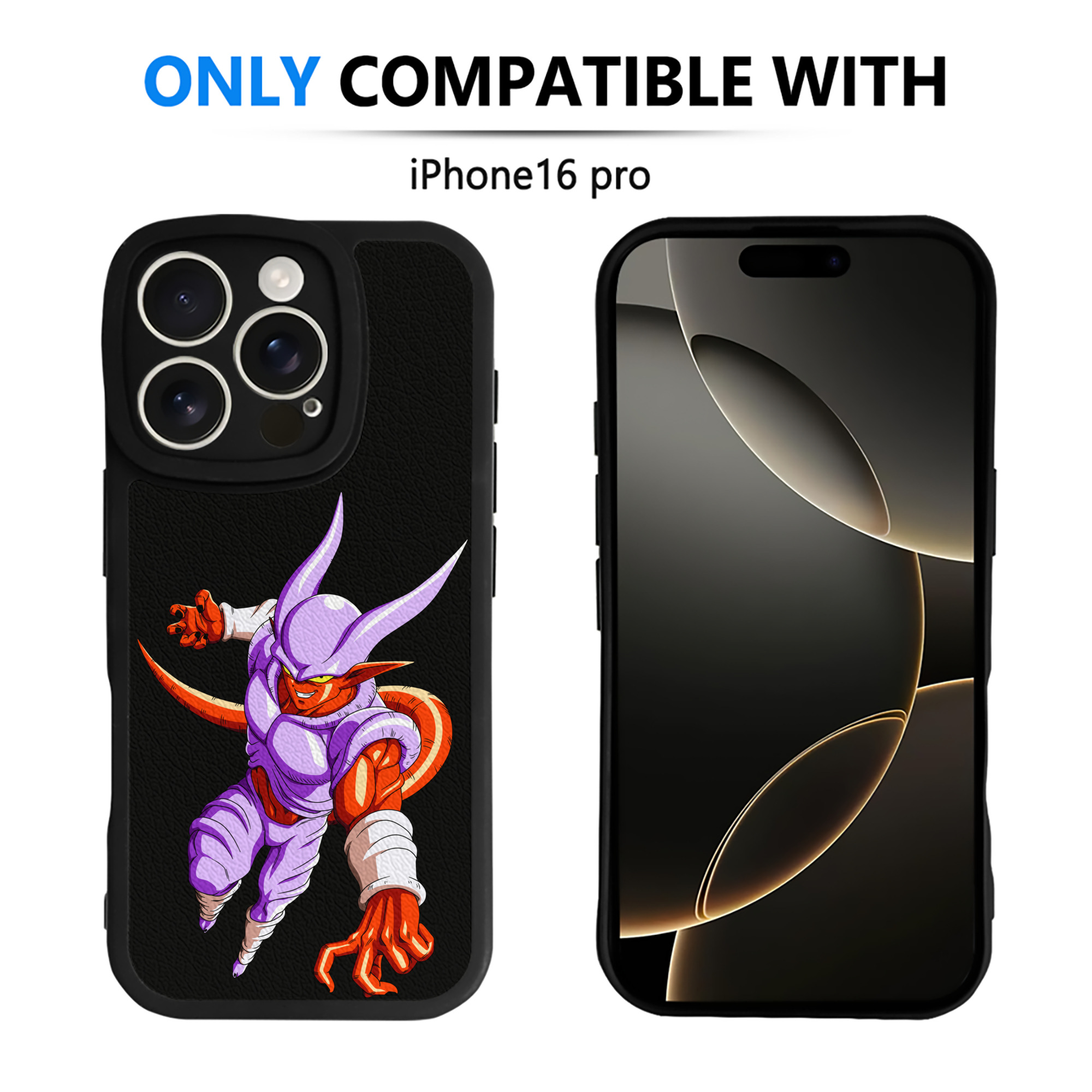 （画像用） ドラゴンボール ジャネンバ DRAGON BALL Janemba 【iPhone 16シリーズ対応】シリコンスマホケース（レザー調） 材質：シリコン